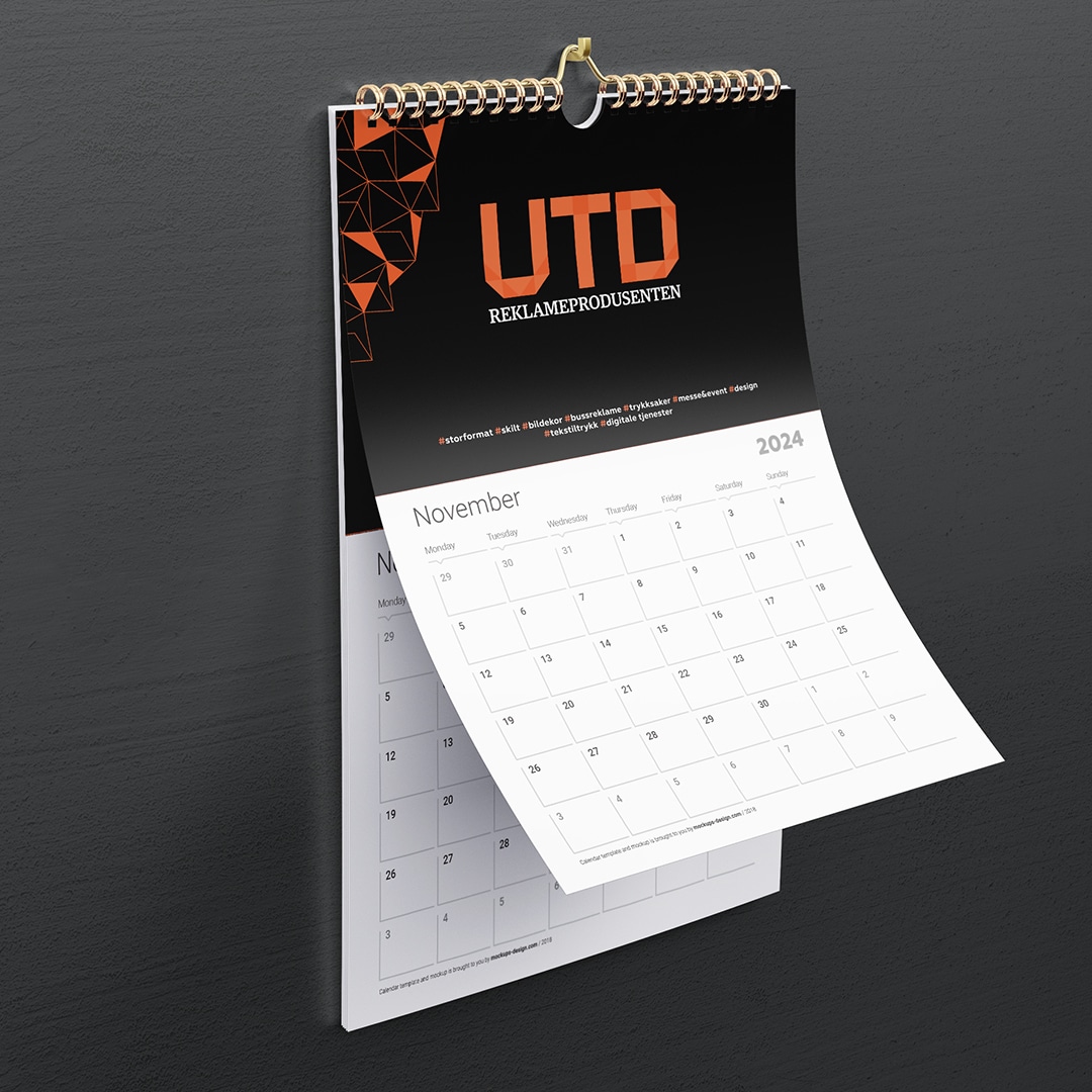 UTD - Hengekalender stående