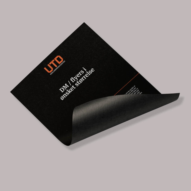 Flyer fra UTD Reklameprodusenten