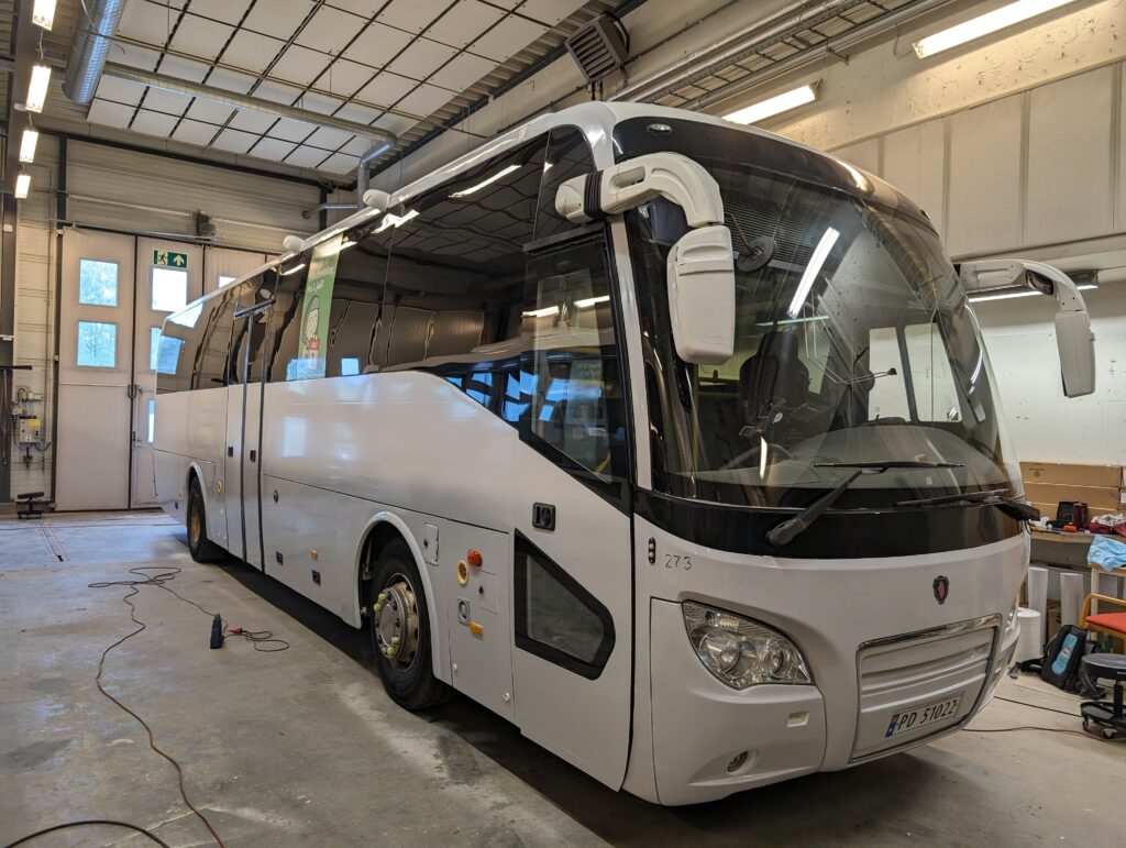 Ferdig helfoliert rutebuss for Setesdal Bilruter i Vestfold, 2024