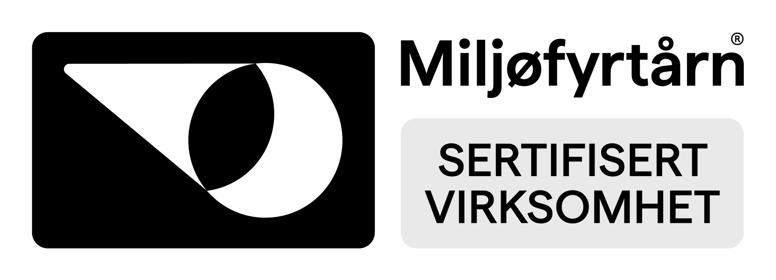 Logo Miljøfyrtårn liggende, sort