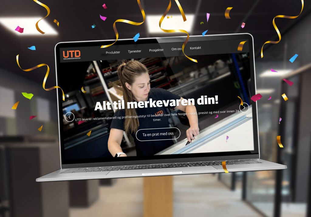 Ny nettside og ny nettbutikk fra UTD Reklameprodusenten